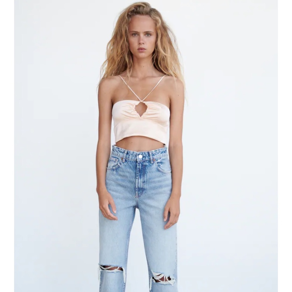 Brand new Zara silk crop top size XS